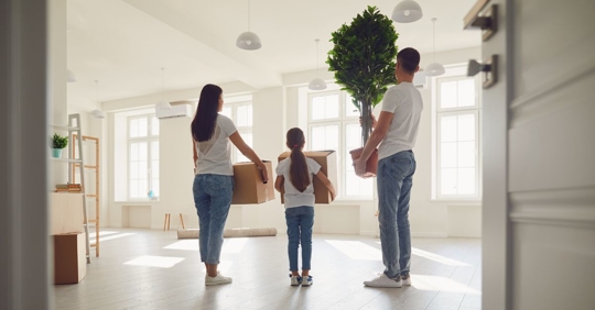 Family moving into home