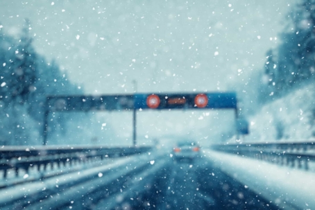snowy road
